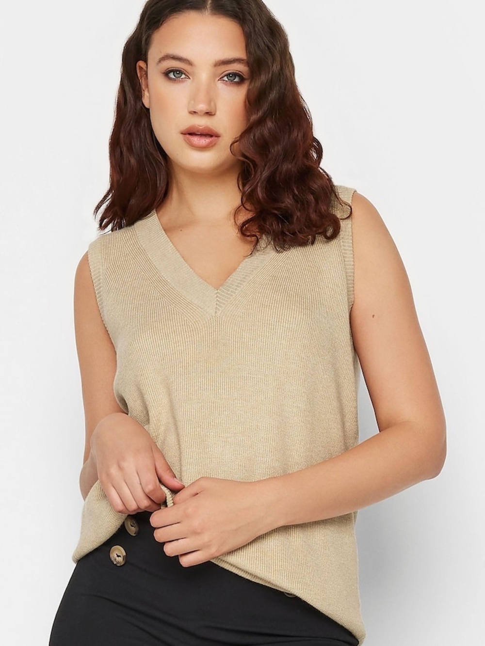 long tall sally Sleeveless V-Neck sweater 6
